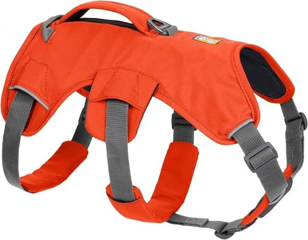 Ruffwear, Web Master, Multi-Use Support Dog Harness, Hiking and Trail Running, Service and Working, Everyday Wear, Blaze Orange, Small