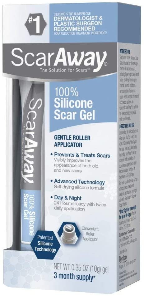 100% Silicone Scar Gel, improves the appearance of scars, prevents excessive scar formation, 0.35 Ounces (10 Grams)
