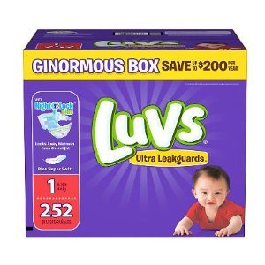 Luvs 超防漏婴儿纸尿裤 6个尺寸，低至单片$0.08