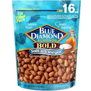 Blue Diamond Almonds, Bold Salt 'n Vinegar, 16 Ounce (Pack of 1)