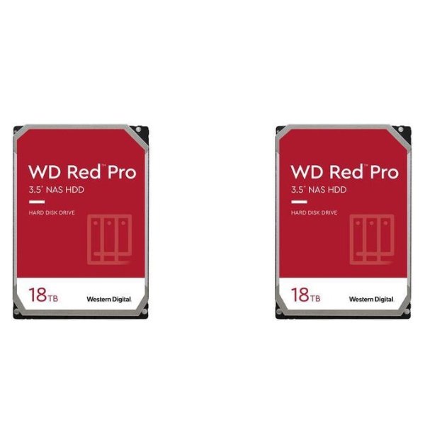 2 x Western Digital Red Pro NAS 18TB 硬盘