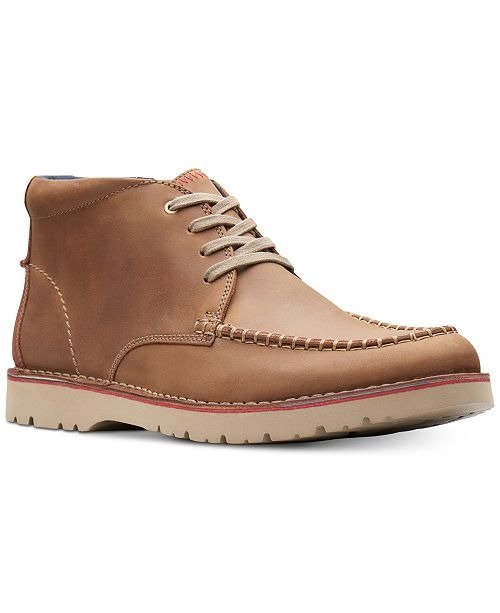 Men's Vargo Apron-Toe Leather Chukka Boots, Created for Macy's