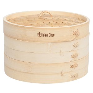 Helen Chen's Asian Kitchen Bamboo Steamer, 10-Inch