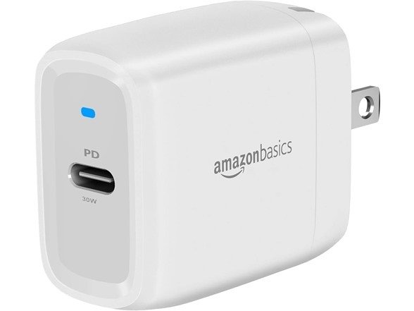 Basics 30W One-Port GaN USB-C Wall Charger with Power Delivery