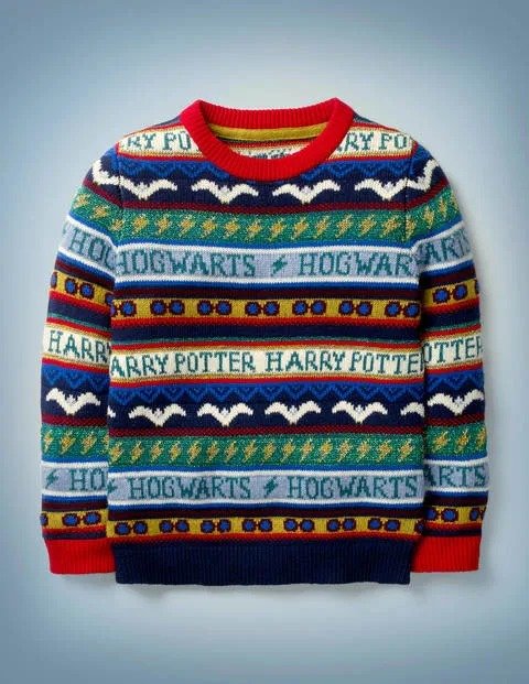 Harry Potter Fair Isle Sweater - College Blue Multi | Boden US