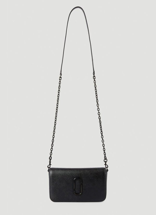 Snapshot Chain Shoulder Bag in Black