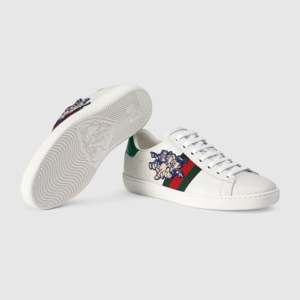 Gucci Women's Ace sneaker with Three Little Pigs