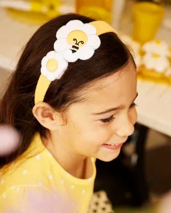 Girls Dot Print Daisy Headband - Busy Little Bee | Gymboree - MULTI CLR