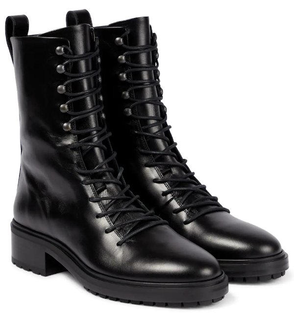 Isabel leather combat boots