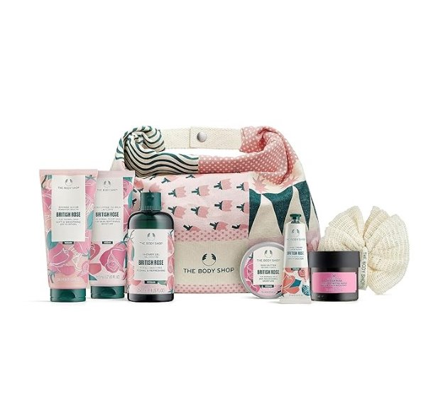 Bloom & Glow British Rose Ultimate Body Care Holiday 7-Piece Gift Set
