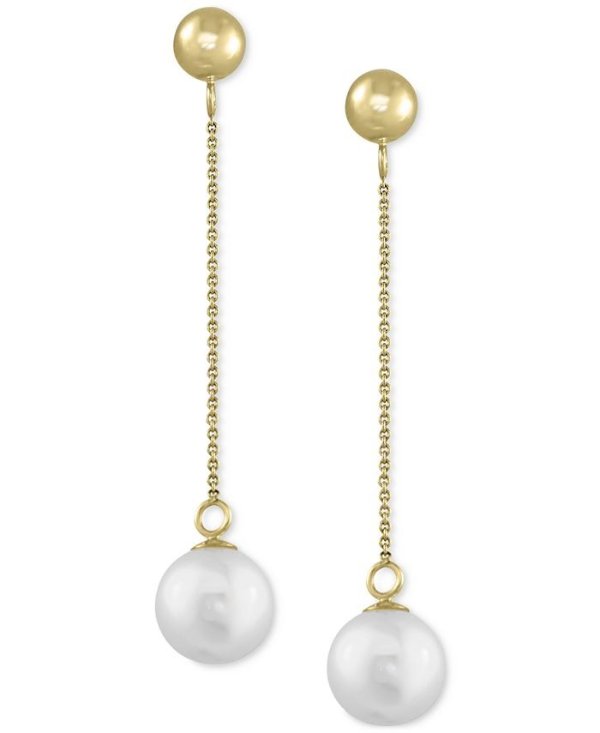 EFFY® Cultured Freshwater Pearl (7mm) Drop Earrings in 14k Gold