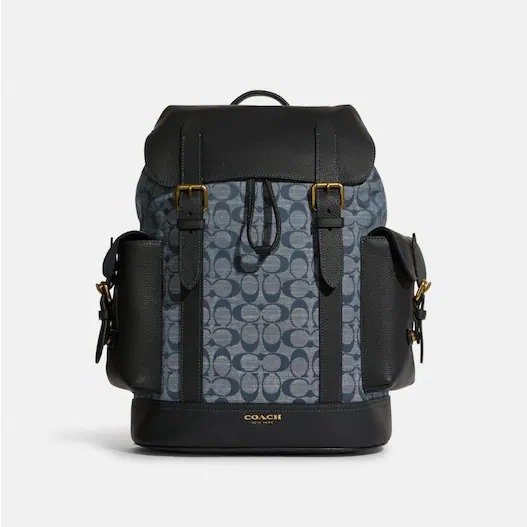 Hudson Backpack In Signature Chambray