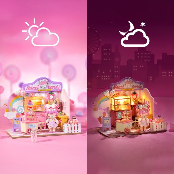 ROBOTIME若态 Nanci囡茜的甜品屋梦幻场景 立体拼图模型摆件DIY小屋 含手办 | 亚米