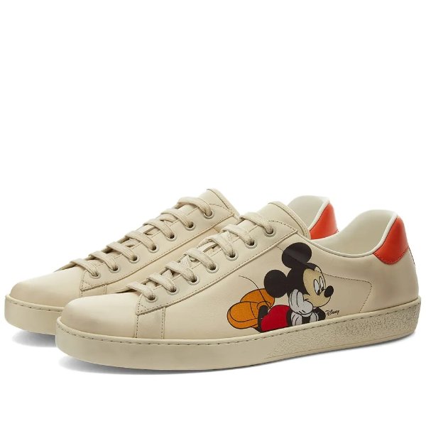 Mickey Mouse New Ace SneakerWhite & Red