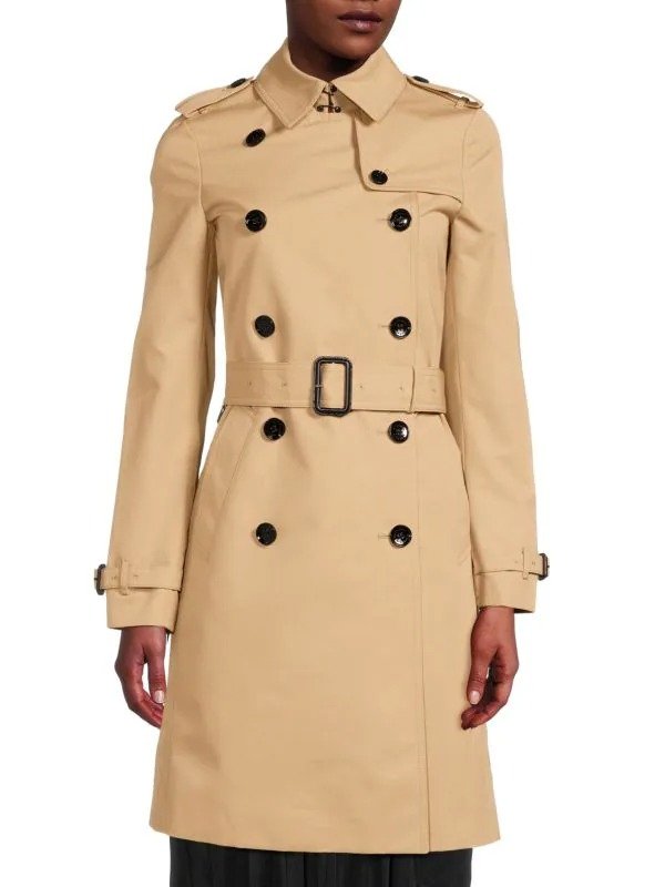 Solid Belted Trench Coat