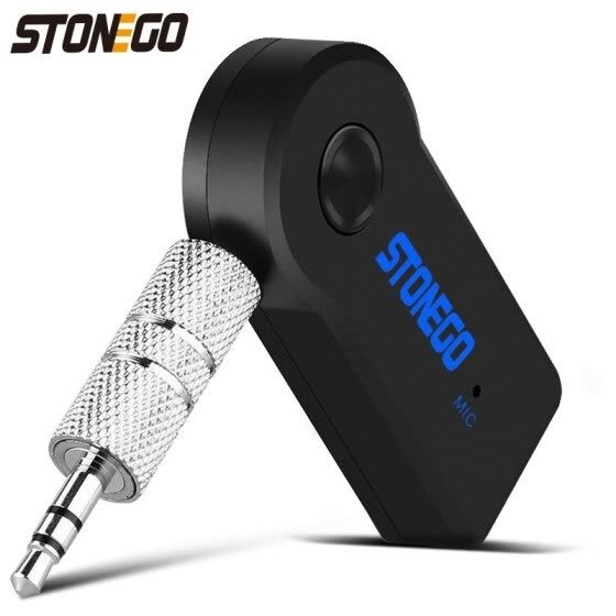 STONEGO Wireless Bluetooth Receiver Car Audio Stereo System Hands-free Car Kits Aux Audio Music Receiver Adapter with Microphone