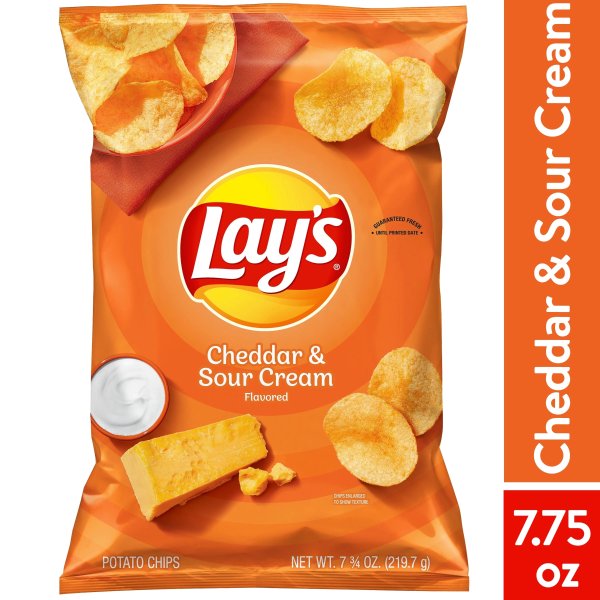 A® Potato Chips, Cheddar & Sour Cream, 7.75 Oz