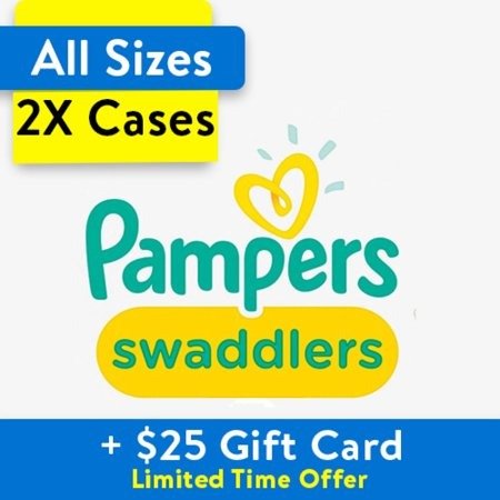 Buy 2, Get $20 Gift Card: Pampers Swaddlers Diapers, OMS Pack (Choose Your Size)Buy 2, Get $20 Gift Card: Pampers Swaddlers Diapers, OMS Pack (Choose Your Size)