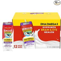 DHA Omega-3 1%低脂香草口味有机牛奶 8oz 12罐