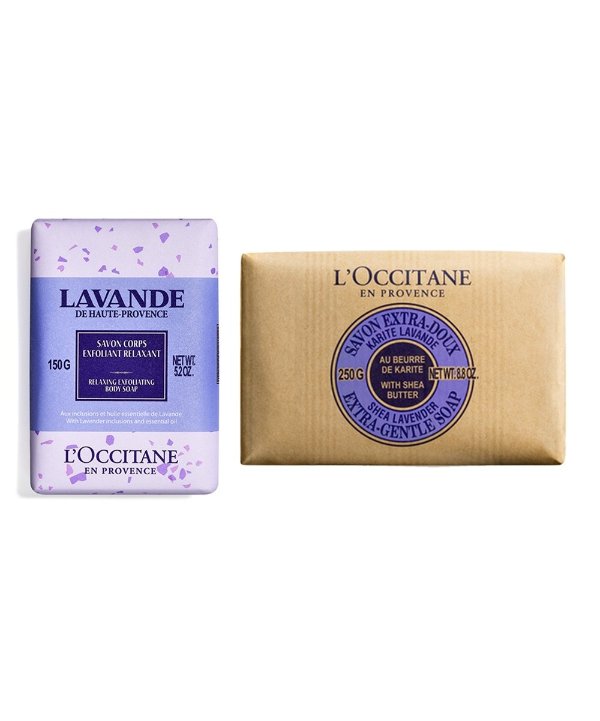 Lavender Relaxing Exfoliating Body Soap Set