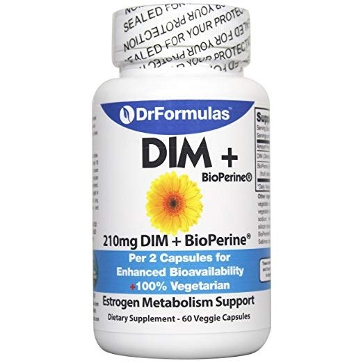 DrFormulas DIM Supplement for Women & Men | Complex Detox Plus BioPerine Estrogen Metabolism Diindolylmethane for Acne, PCOS, Menopause Relief Aromatase & Estrogen Blocker