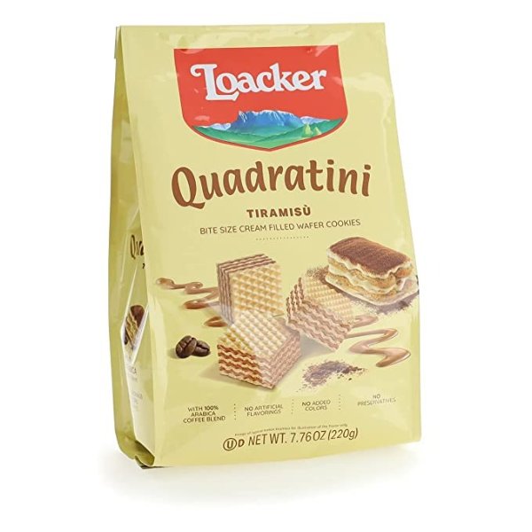 Loacker Quadratini 优质提拉米苏威化饼干 7.76oz