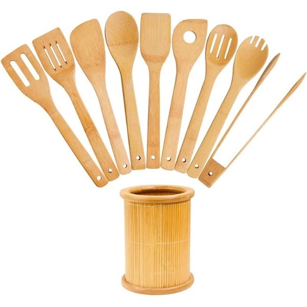 9 Piece Bamboo Assorted Kitchen Utensil Set