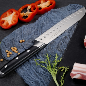 SHI BA ZI ZUO Santoku Knife 7 Inch Pro Chef's Knife