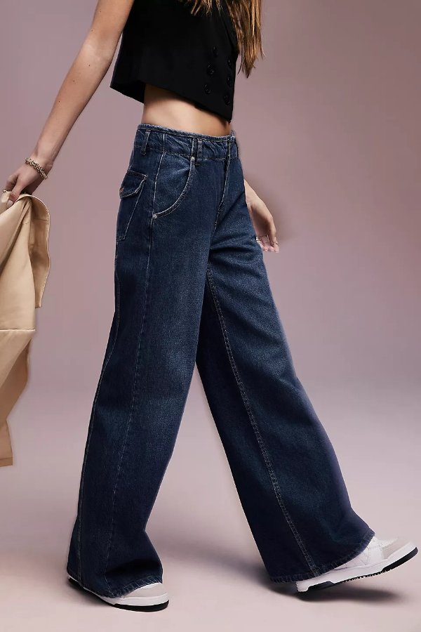 We The Free Harlow Mid-Rise Wide-Leg Jeans