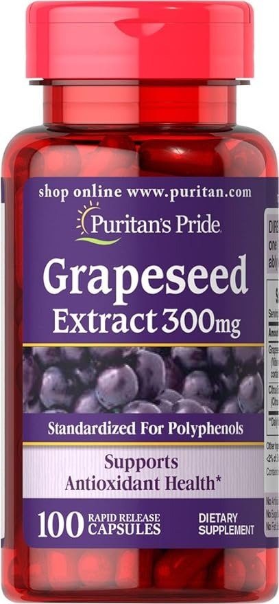 Puritan's Pride 葡萄籽提取物 300 毫克 - 100 粒胶囊
