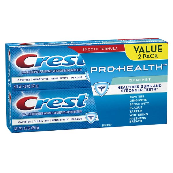 Crest Pro-Health 薄荷香牙龈保护多效牙膏 2支装 4.6oz