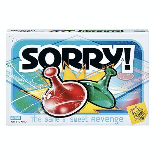 Sorry Board Game, Game Night, Ages 6 and up