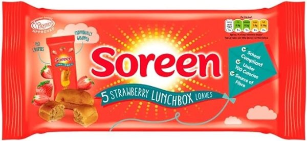 Soreen 草莓味小面包 5块