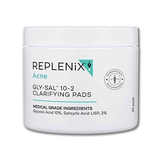 Gly-Sal Clarifying Acne Pads - Maximum Strength, Oil-Free Pads with Glycolic & Salicylic Acid, Acne Treatment, Travel Friendly, 60 ct.