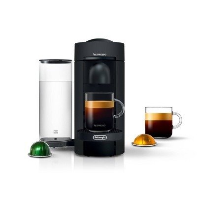 Nespresso VertuoPlus Coffee and Espresso Machine by De'Longhi – Black Matte