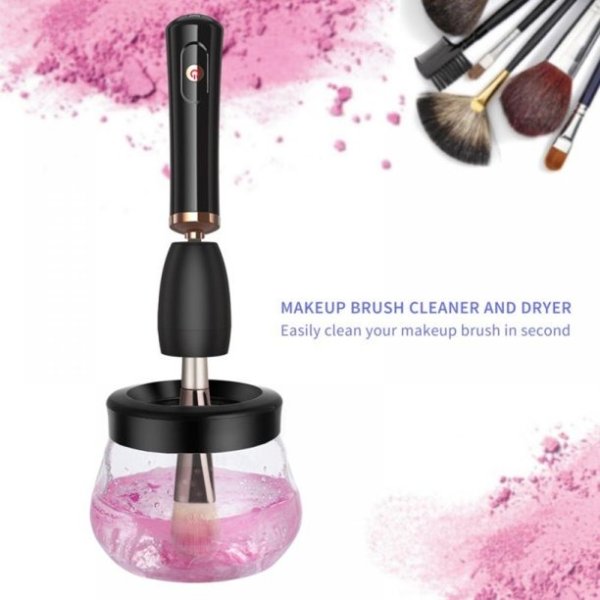 Makeup Brush Cleaner Dryer Super-Fast Electric Brush Cleaner Machine Automatic Brush Cleaner Spinner Makeup Brush Tools