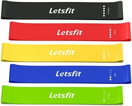 Resistance Loop Bands, Resistance Exercise Bands for Home Fitness, Stretching, Strength Training, Physical Therapy, Natural Latex Workout Bands, Pilates Flexbands, 12" x 2"