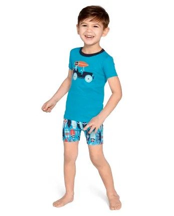 Boys Short Sleeve Surf Cotton 2-Piece Pajamas - Gymmies | Gymboree