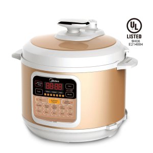 Midea MY-CS6002W 7 in 1 Programmable Pressure Cooker, 6L, 1000w Stainless Steel Cooking Pot and Exterior, 2015 new arrival