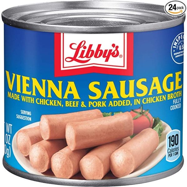 Vienna Sausage in Chicken Broth, 4.6 Ounce, Pack of 24