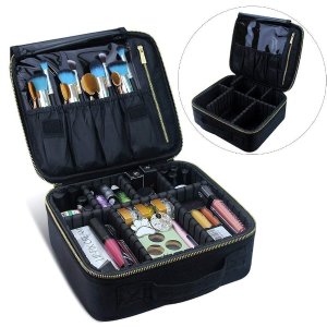 Makeup Train Case, Travel Makeup Bag Makeup Case Cosmetic Bag Toiletry Makeup Brushes Organizer