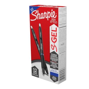 SHARPIE S-Gel, Gel Pens 1.0mm, 12 count