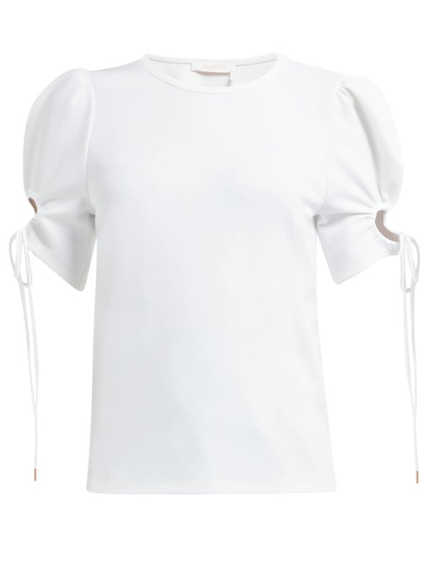 Cut-out sleeve crepe blouse | See By Chloe | MATCHESFASHION.COM US