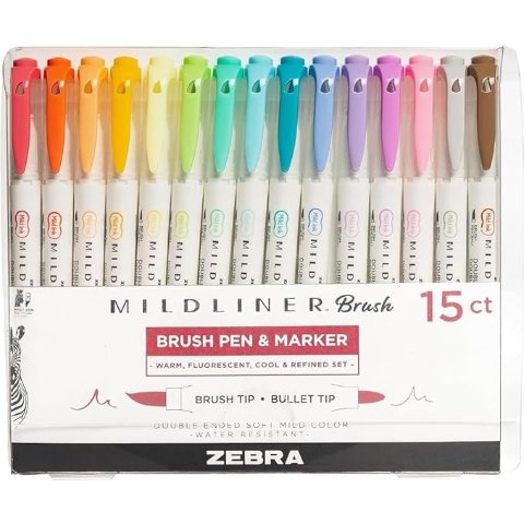 Mildliner 双头刷尖笔和细尖记号笔