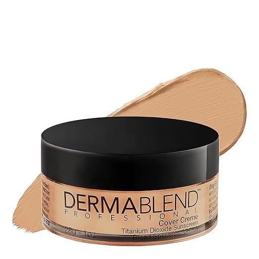 Cover Creme Full Coverage Foundation Makeup, Hydrating Cream Concealer for Dark Circles and Blemishes, Maximum Coverage with Mineral Sunscreen SPF 30, 1 OZ