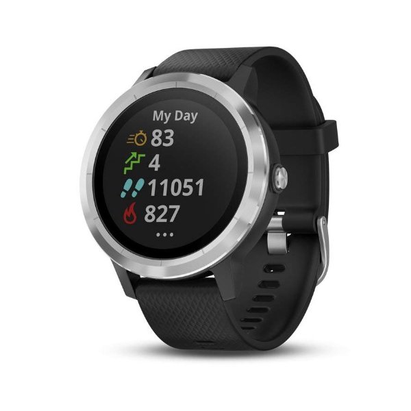 Garmin vívoactive 3, GPS Smartwatch with Contactless Payments and Builtin Sports Apps, Black/Silver