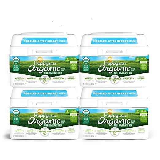 Organic Stage 2 Infant Formula Milk Based Powder with Iron, 21 Ounce (Pack of 4) Organic Formula Dual Prebiotics, Milk Based Powder, Non-GMO Gluten Free, No Corn Syrup Solids