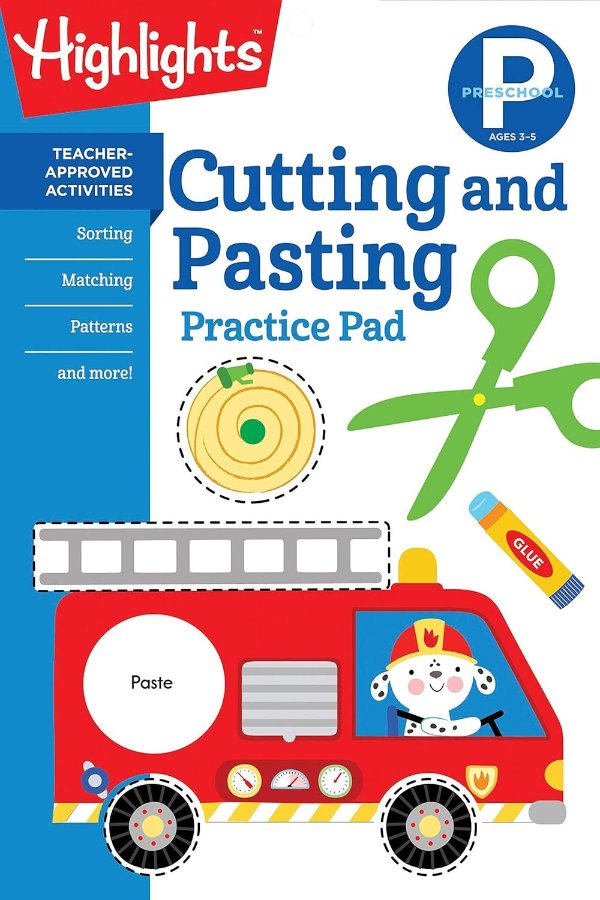 Preschool Cutting and Pasting (Highlights Learn on the Go Practice Pads)