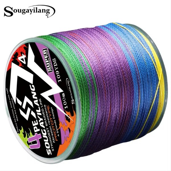 Sougayilang 4 Strands Pe Braided Strong Fishing Line 109yds 328yds 546yds - Sports & Outdoors - Temu
