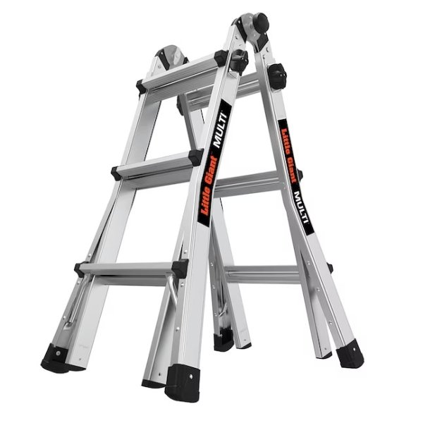 Little Giant Ladders Multi M14 14.3-ft Reach Type 1a- 300-lb Load Capacity Telescoping Multi-Position Ladder